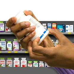 Aisle Arrangement Close-Up: Vitamins and Supplements